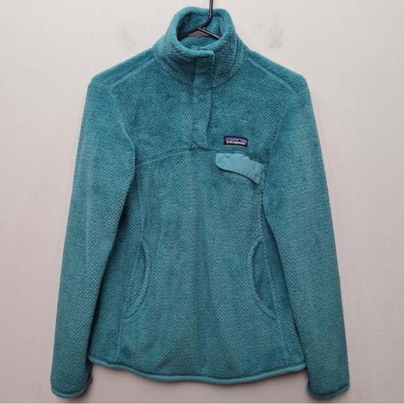 Patagonia Re-tool Snap-T Fleece Pullover Teal Green Women's Size S - Picture 2 of 16